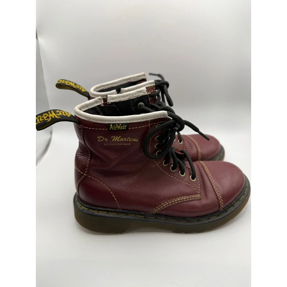Dr. Martens Bruiser Kids Boots Size 13‎ US Burgundy Leather Side Zip